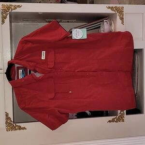Magellan Outdoors Red Button Down Shirt